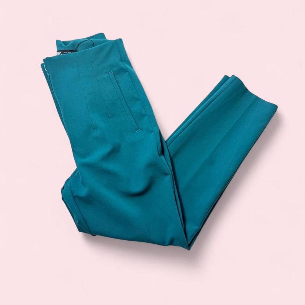 NWT Zara Women's Teal Green Trousers